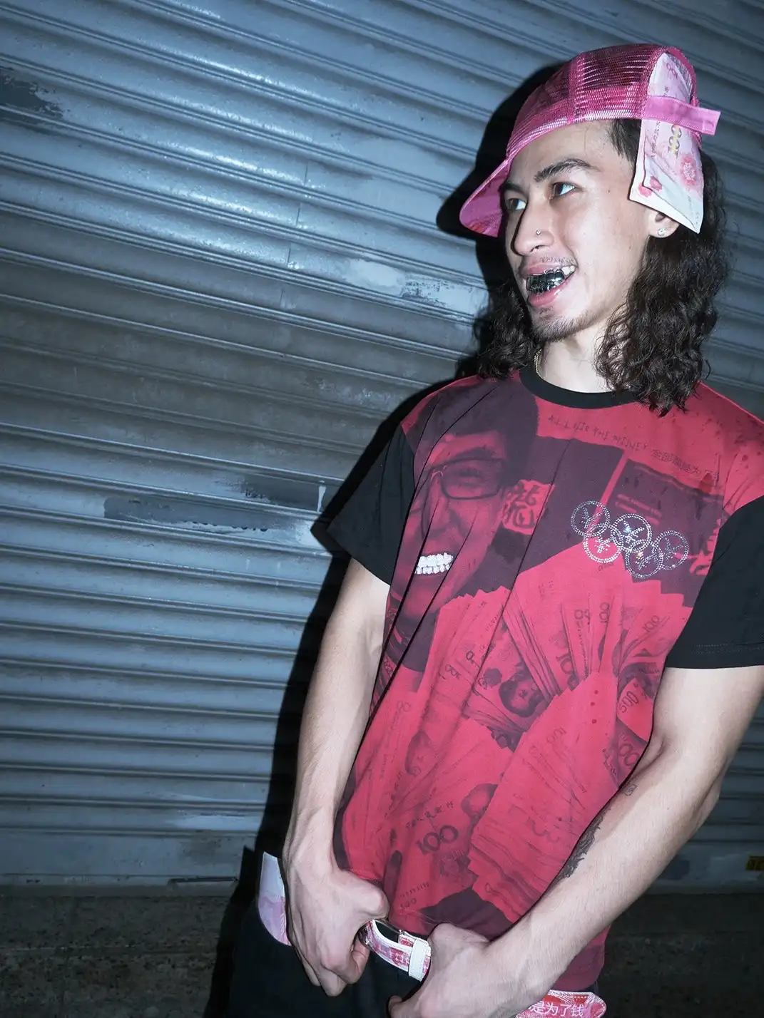 Feex(u) | All-Over Rhinestone Flat Brim Baseball Cap