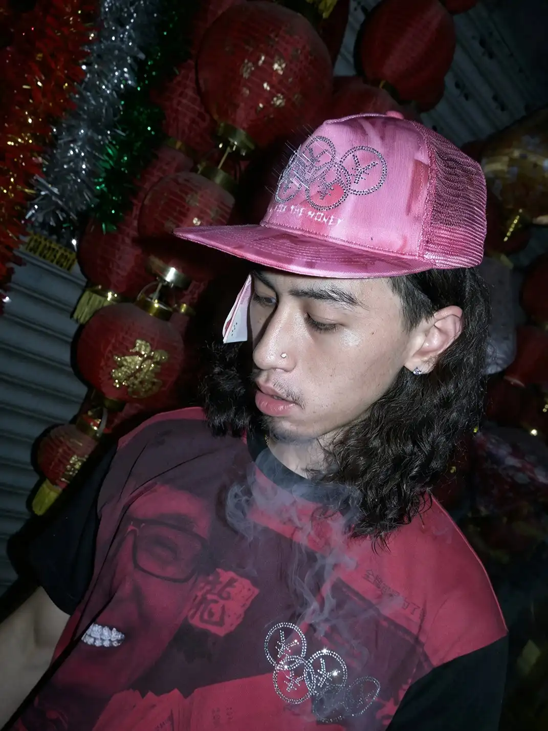 Feex(u) | All-Over Rhinestone Flat Brim Baseball Cap