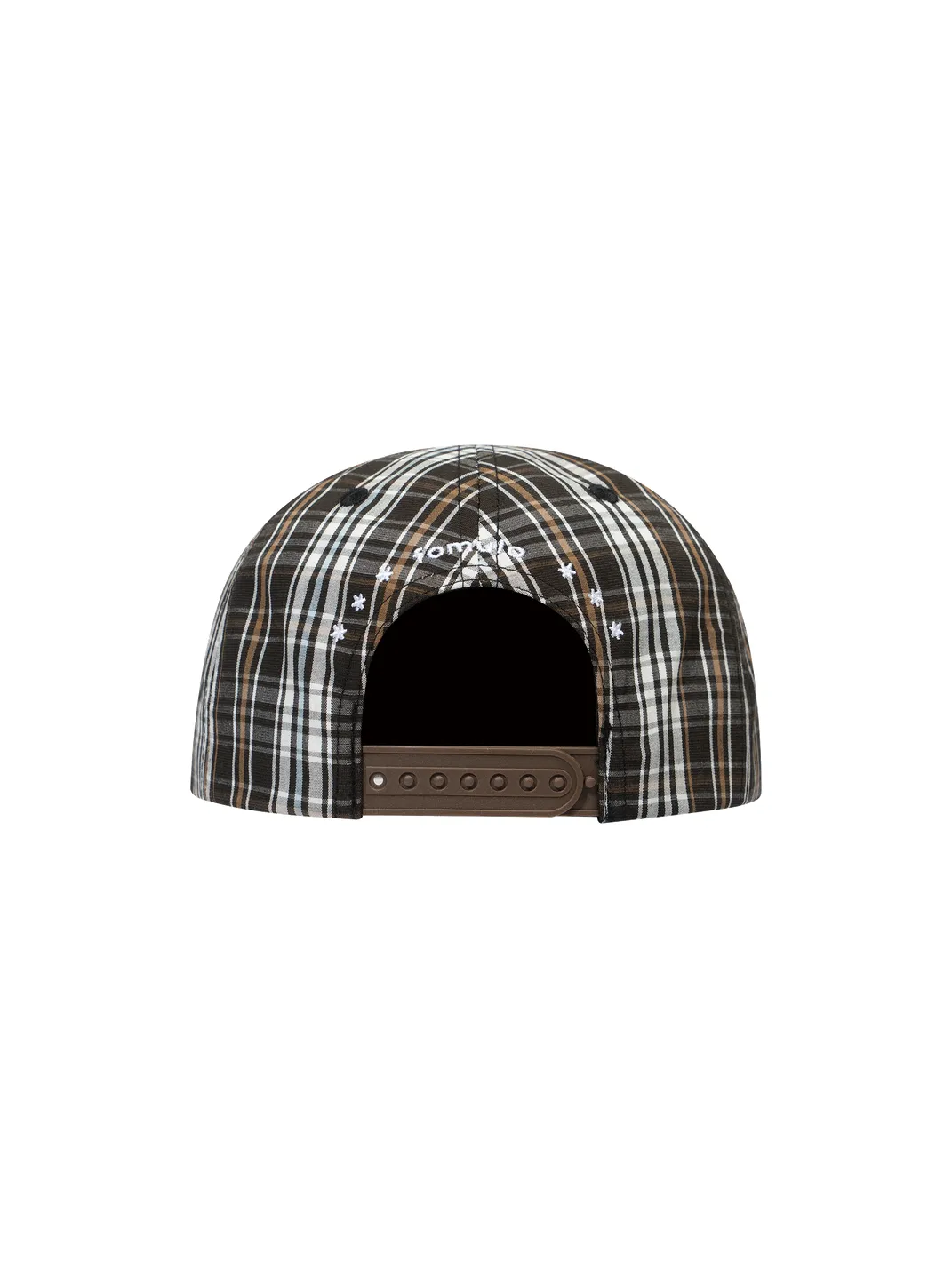 FOMULO | Neutral Embroidery Flat Brim Hat