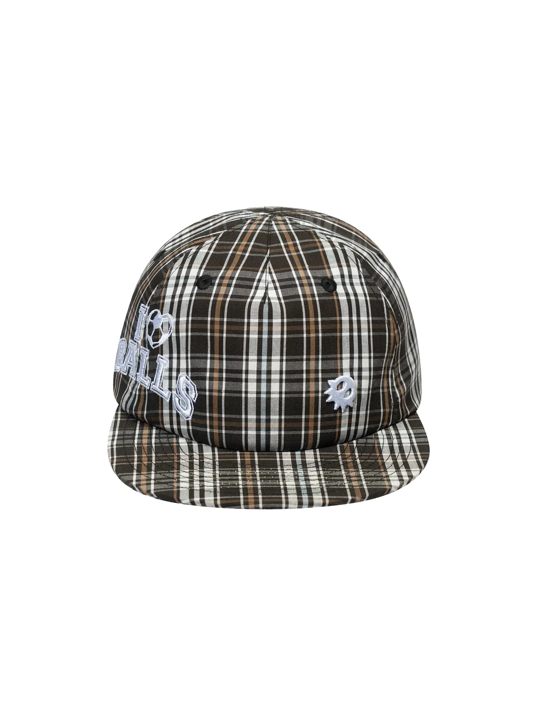 FOMULO | Neutral Embroidery Flat Brim Hat