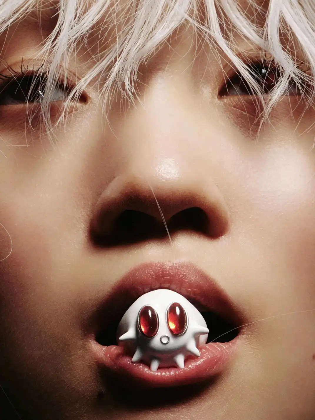 FOMULO | Pufferfish Sea Monster Ghost Baby Zircon Ring