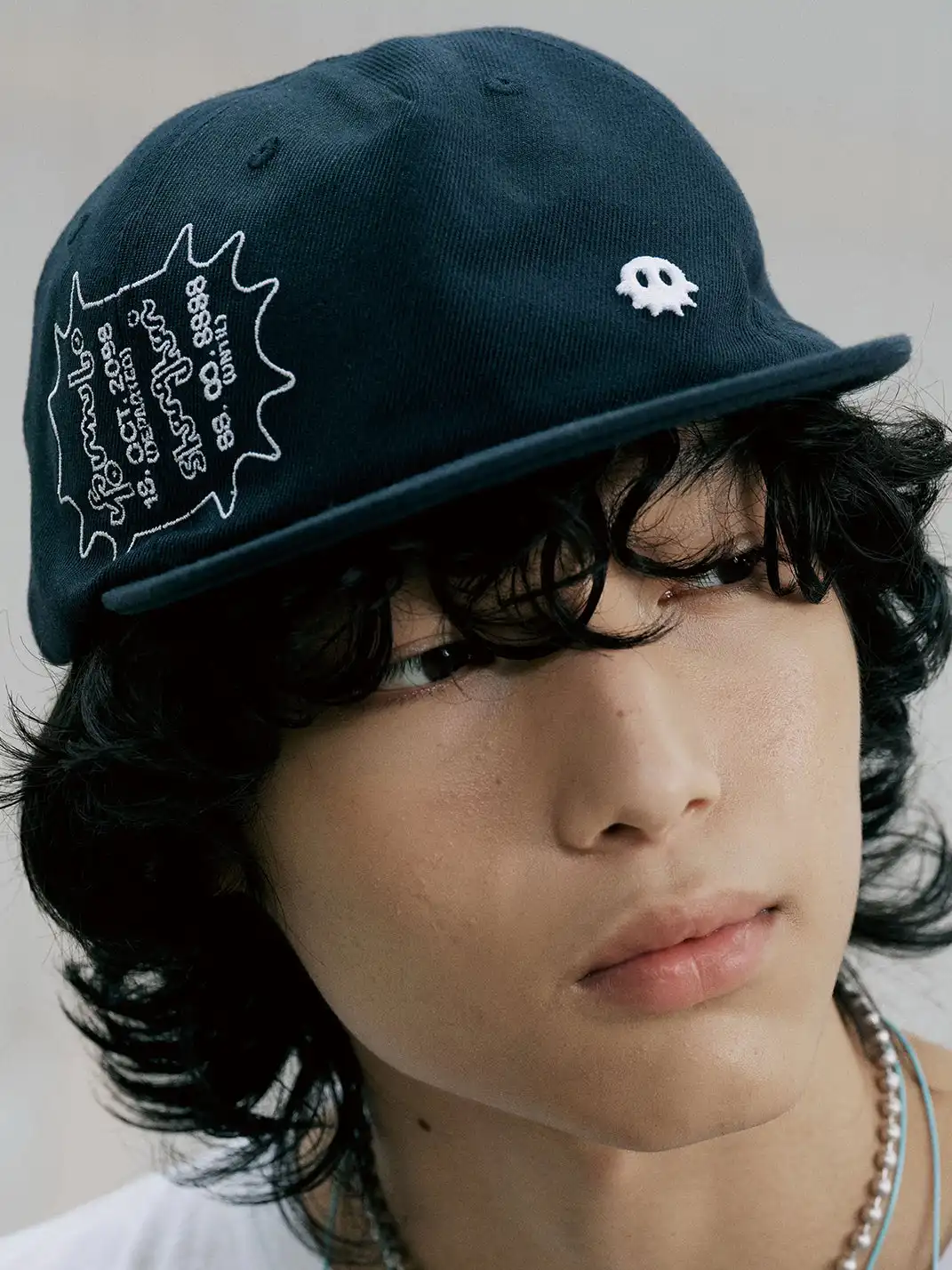 FOMULO | Seal Embroidery Flat Brim Hat