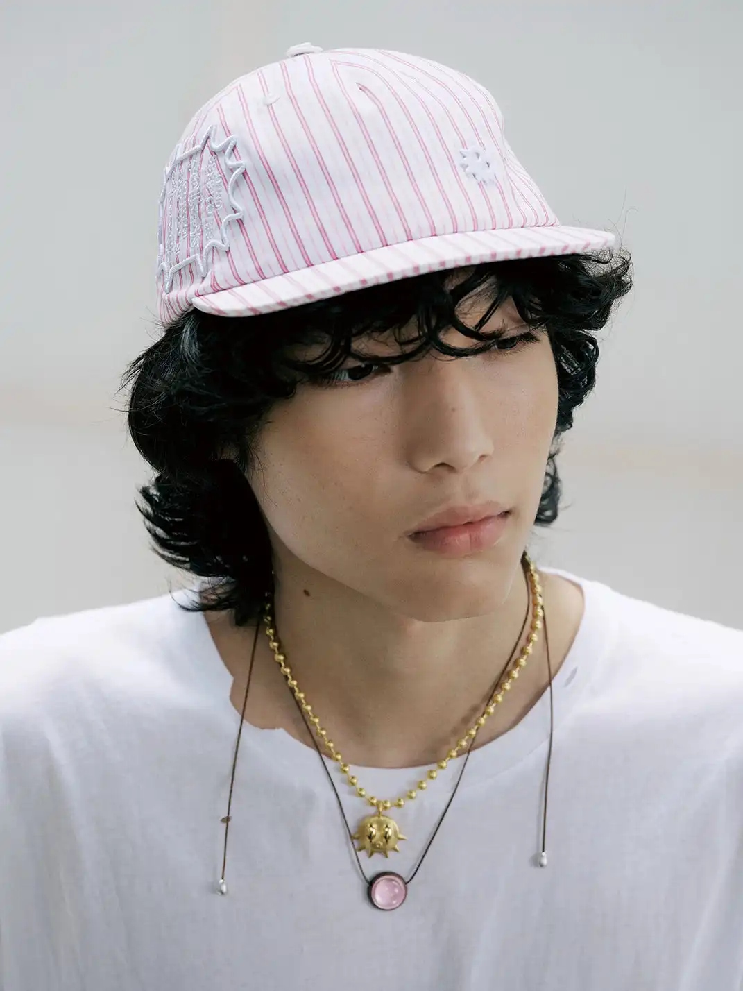 FOMULO | Seal Embroidery Flat Brim Hat