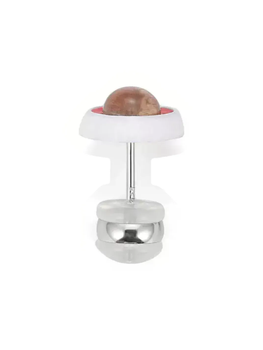 FOMULO | White Crystal Traffic Light Earrings