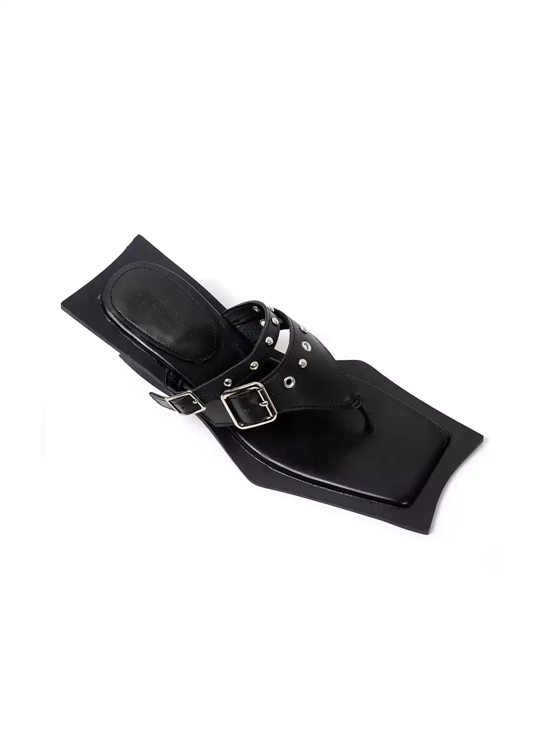 PINJIAHUI | Square Toe Thong High Heels