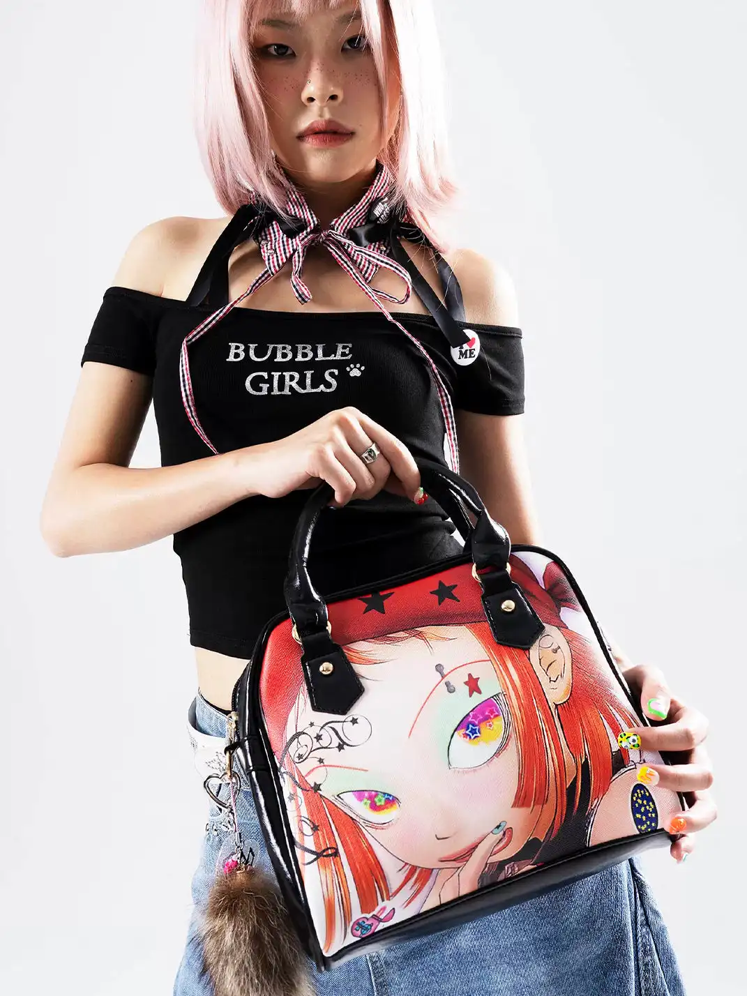 Oogreenapple | Subculture Doll Asymmetric Shoulder Handbag
