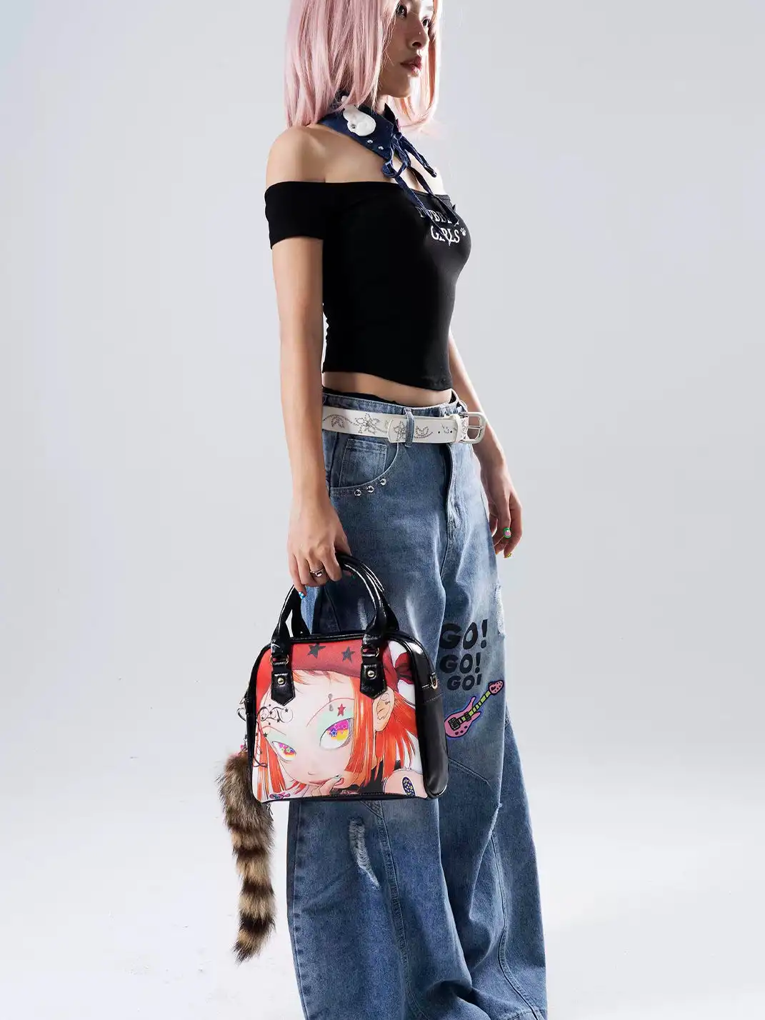 Oogreenapple | Subculture Doll Asymmetric Shoulder Handbag