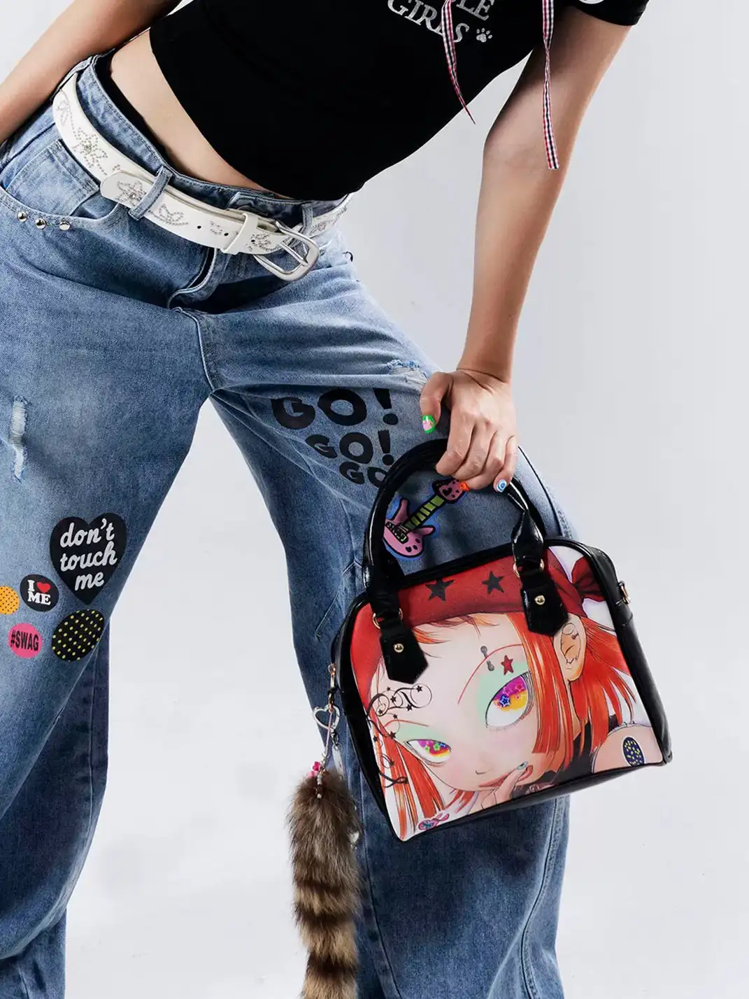 Oogreenapple | Subculture Doll Asymmetric Shoulder Handbag
