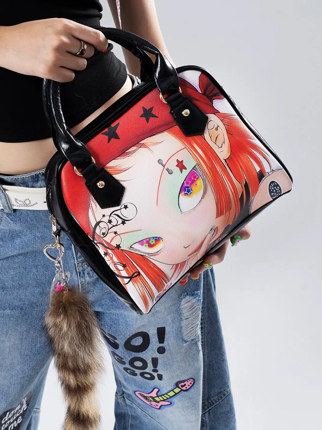 Oogreenapple | Subculture Doll Asymmetric Shoulder Handbag