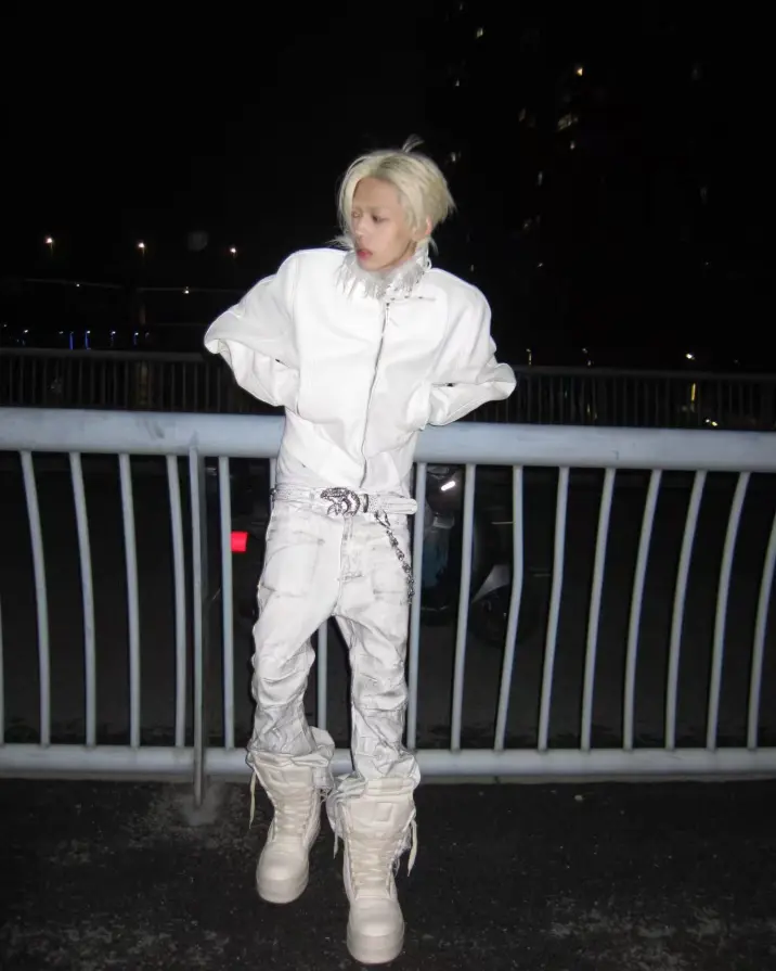 Soft armor. Hard stance. Built to stand out after dark. Shop at psylos1.com REBEL WAVE #RebelWave #psylos1 #streetavantgarde #darkstreetwear (3/7)
