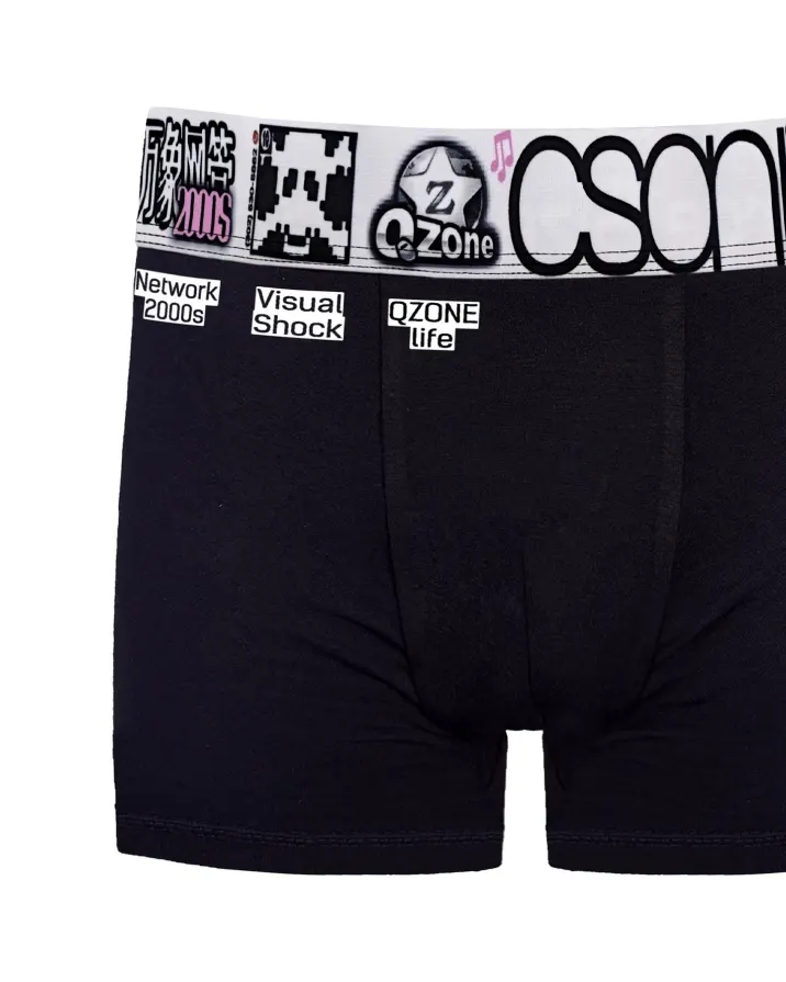 Digital decay. Shortcuts to nowhere. Hack the dress code. PSYLOS1 | Desktop Shortcut Boxers Shop now at psylos1.com #cybercore #y2kfashion #glitchmode #streetwear (5/7)