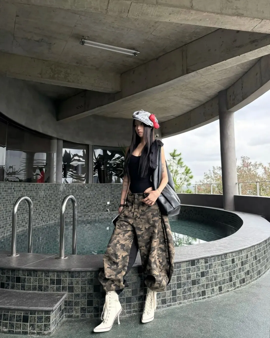 Structured shoulders. Deep crimson lining. Exist loudly in a world that wants you quiet. UNICORNBLOOD Tap the link in bio to purchase. #undergroundfashion #highfashion #gothaesthetic #ootd (2/5)