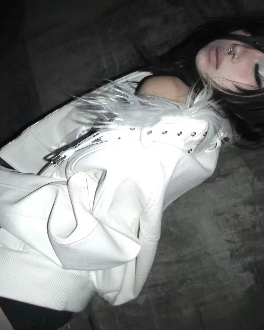 Light follows whoever dares it. White leather reflects its own mood, fur collar glowing like an untamed halo. At night, this jacket becomes #nightrebel Shop Now at psylos1.com → REBEL WAVE | White Devil Fur Collar Leather Jacket #RebelWave #BlackFriday #NightRebel (5/7)