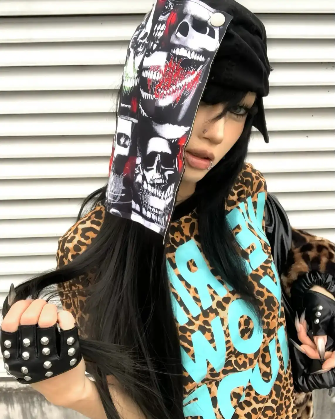 Skull patch attached. Chaos underneath. Don't just watch, disturb. NOTHINGNESS WORLD Grab yours via link in bio #nothingnessworld #darkstreetwear #punkstyle #edgyfashion (3/7)