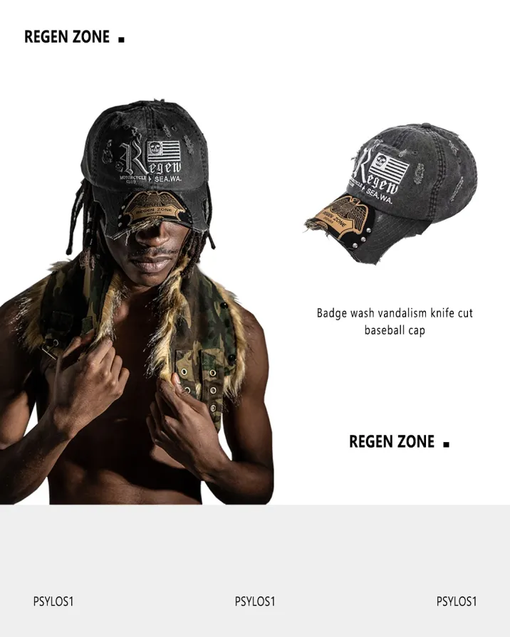 regen zone Camouflage series ”Lord of War“ series digital brush wax straight leg imitation leather jeans and cowhide brush hooded flight jacket (4/5)