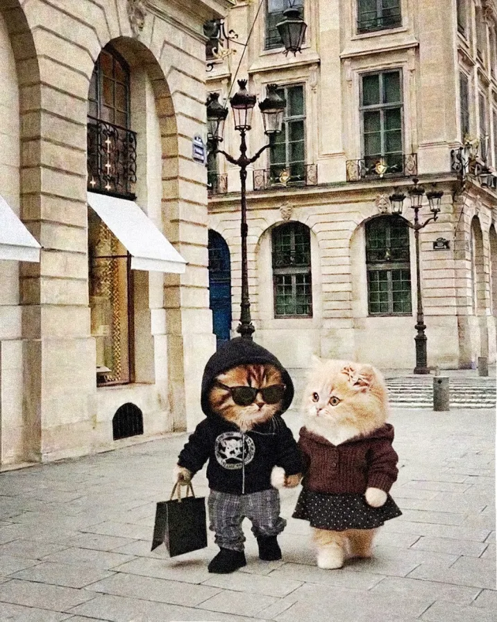 Dressed for a life I wasn’t invited to.📸 Link in bio #psylos1 #newdrops #catlife #autumn (2/4)