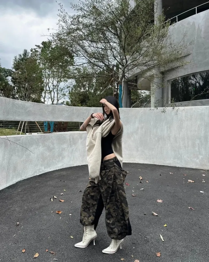 Structured shoulders. Deep crimson lining. Exist loudly in a world that wants you quiet. UNICORNBLOOD Tap the link in bio to purchase. #undergroundfashion #highfashion #gothaesthetic #ootd (5/5)