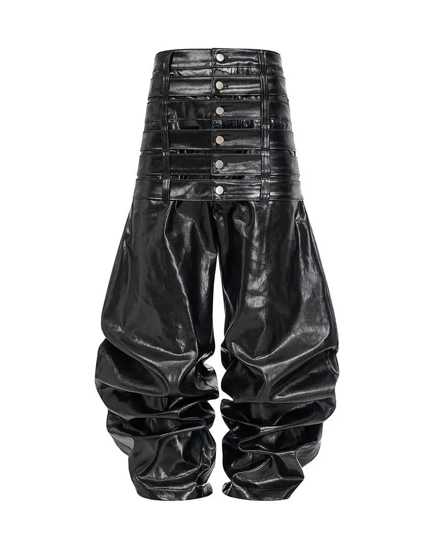 One waist wasn’t enough. Reality wasn’t either. Dress like you reject the default setting. 📸 @iamjulezjsmith Tap in psylos1.com REBEL WAVE | Multi-Waist Coated Biker Pants #Rebelwave #psylos1 #BikerPants #RejectNormal #StyleMutant #AvantGarde (6/6)