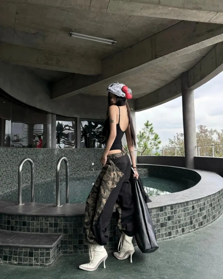 Structured shoulders. Deep crimson lining. Exist loudly in a world that wants you quiet. UNICORNBLOOD Tap the link in bio to purchase. #undergroundfashion #highfashion #gothaesthetic #ootd (4/5)