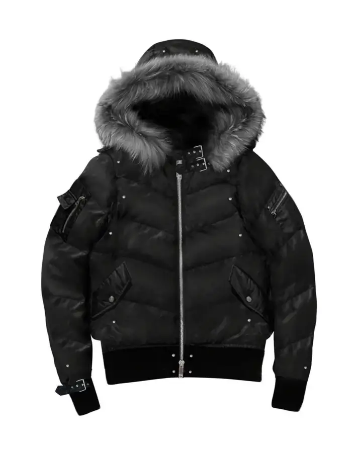 Chrome reflection. Winter distorted. Outshine the simulation. PAIKI | Mink Fur Hooded Down Jacket Link in bio to cop. #cybery2k #silverpuffer #futuristicfashion #streetwear #avantgarde (9/9)