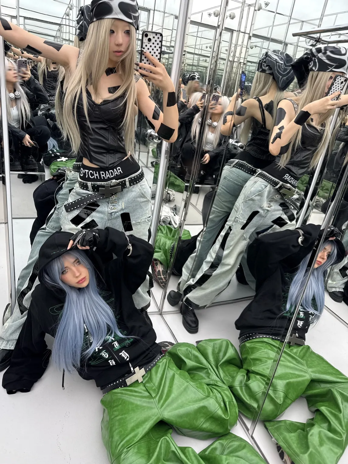 A new mutation hits the street. Liquid shine, sculpted volume — built for the bold. ⚡ New drop now live at psylos1.com REBEL WAVE | GREEN LIQUID LEATHER WIDE-LEG PANT #REBELWAVE #psylos1 #newdrop #streetavantgarde #darkfashion #futureaesthetic (2/4)