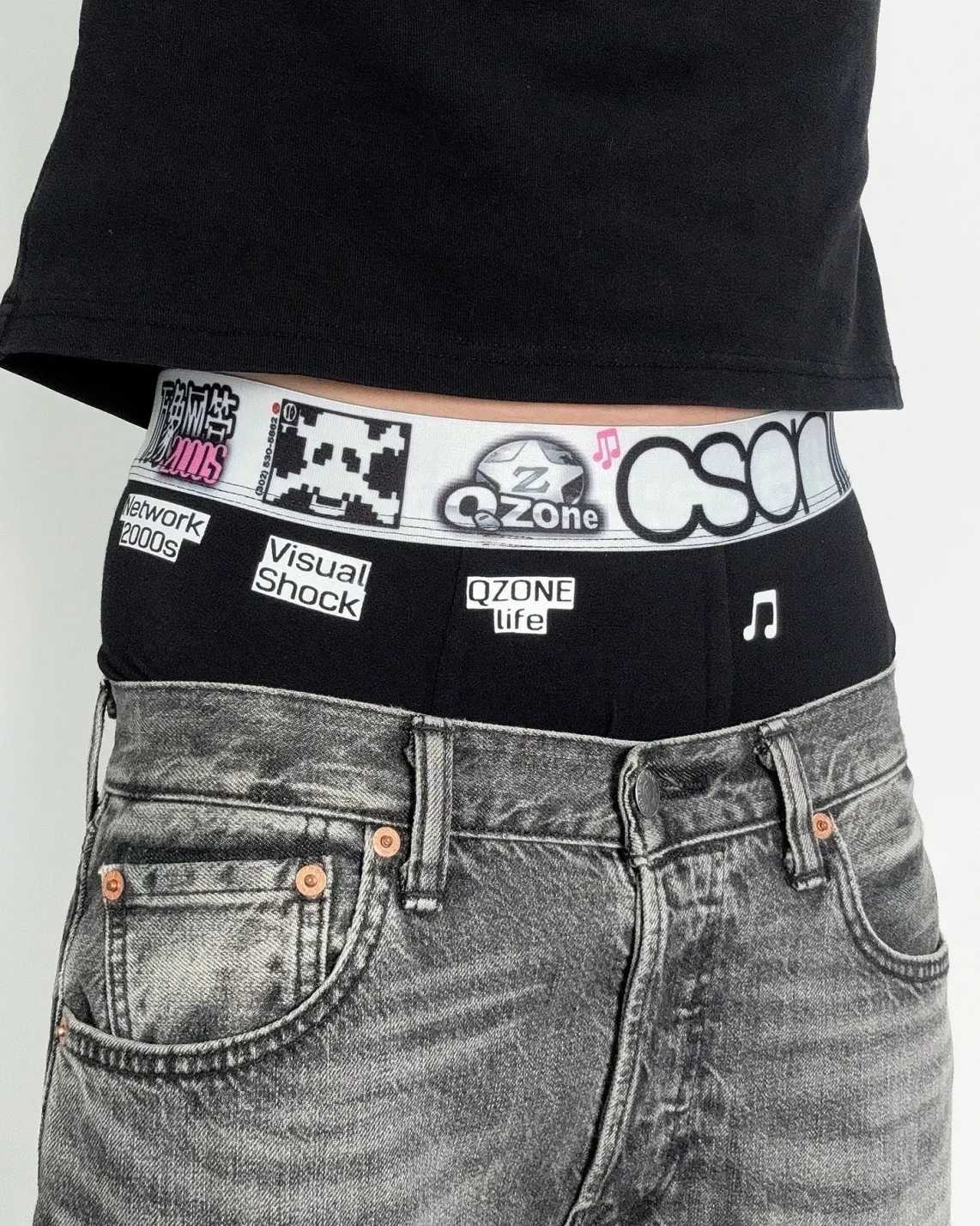 Digital decay. Shortcuts to nowhere. Hack the dress code. PSYLOS1 | Desktop Shortcut Boxers Shop now at psylos1.com #cybercore #y2kfashion #glitchmode #streetwear (4/7)