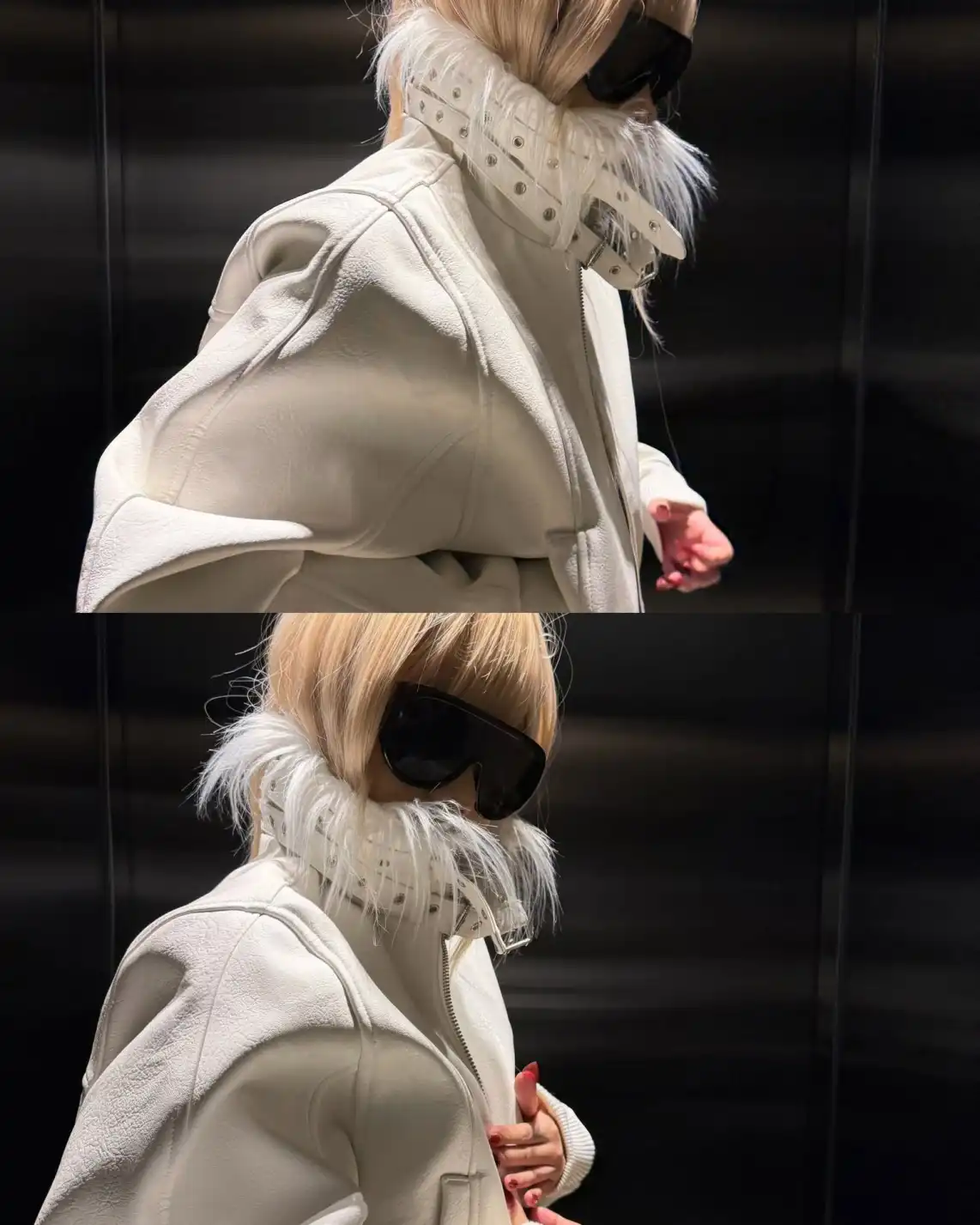 A white flare cutting through winter, untouchable even by temperature. Devil fur collar, frozen-steel leather—turn cold weather into your personal spotlight. One glance is a declaration. Strike the cold. Let the feed burn at psylos1.com REBEL WAVE | White Devil Fur Collar Leather Jacket #REBELWAVE #psylos1 #whiteleather #darkfashion #winteravantgarde (1/5)