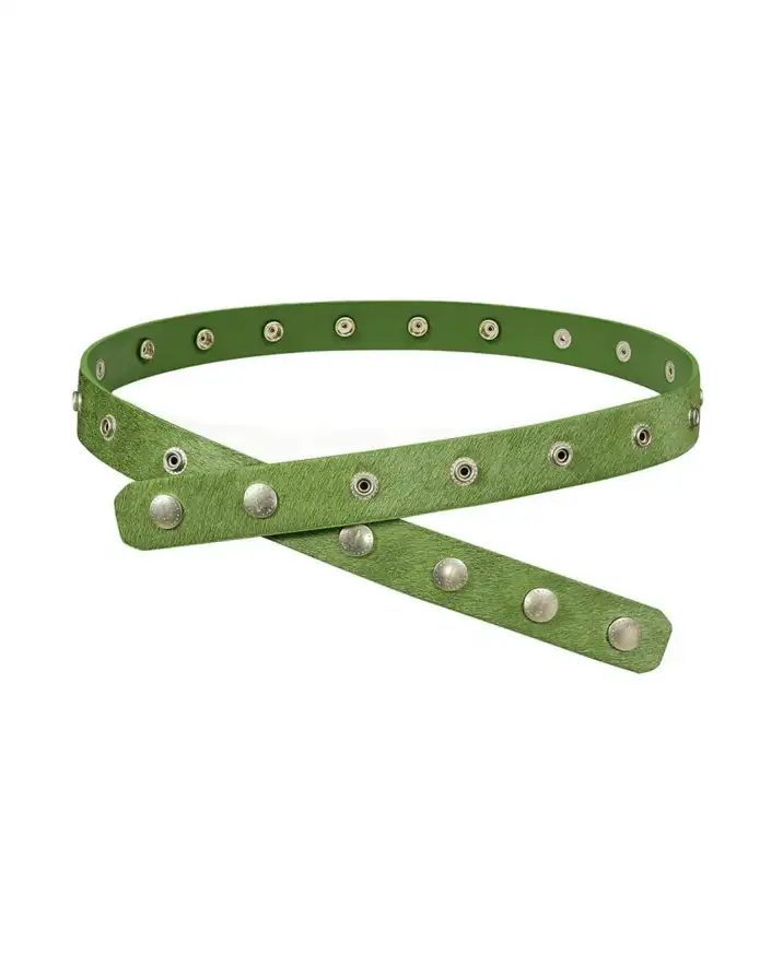 Reality is just a construct waiting to be broken. Wear the distortion with Rebel Wave. Breach the firewall at PSYLOS1.COM REBEL WAVE | Green 'SØL' Snap Button Belt #CyberPunk #Streetwear #GlitchCore #RebelWave (4/4)