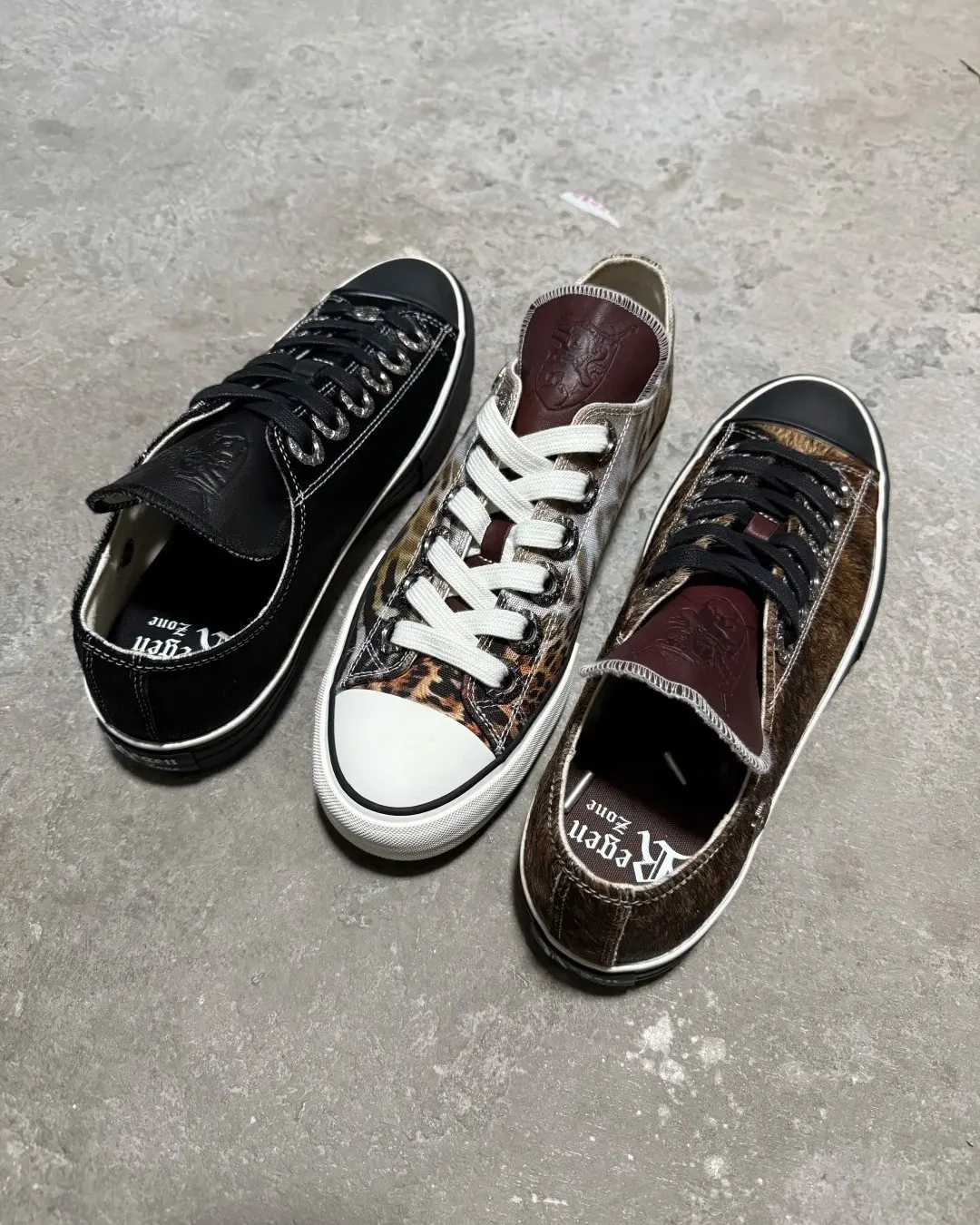 Normality is a glitch in the simulation. Break the algorithm with chrome-dipped armor. Secure your loadout at PSYLOS1.COM REGEN ZONE | Leopard Print Gradient Retro Canvas Shoes #CyberY2K #DarkWear #AvantGarde #Futurism #psylos1 (3/4)