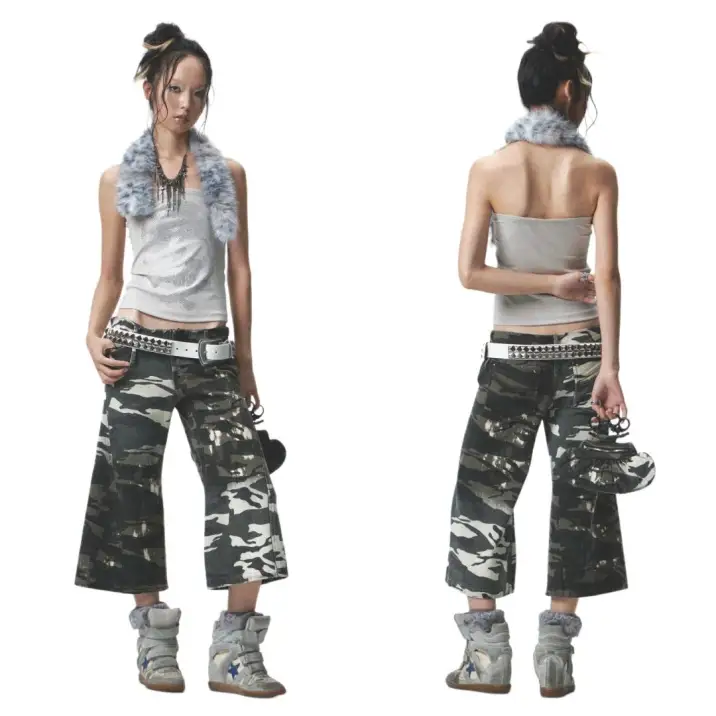 Static noise in physical form. 馃捒 The Glitch Camo Construct merges archival grit with future chrome. A uniform for the digital wasteland. Secure the artifact at PSYLOS1.COM. #nonamespace #cybergrunge #y2kfashion #avantgardestyle #industrialfashion #futurecore (3/3)
