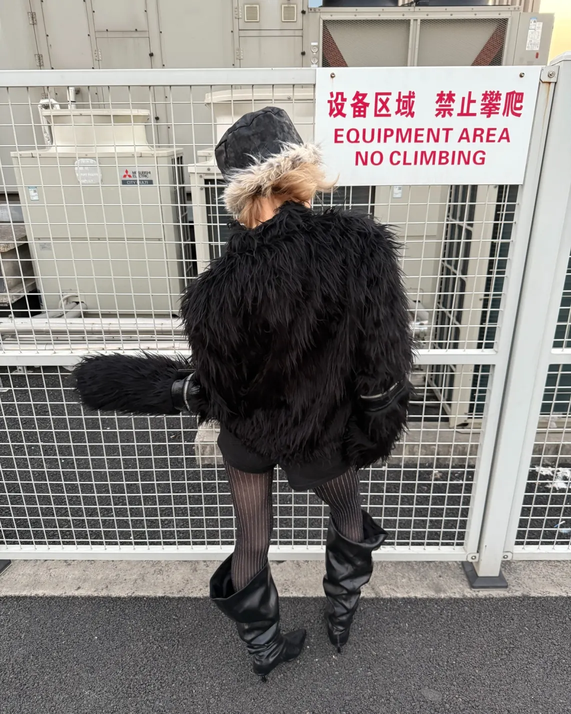 Fur on the outside. Teeth underneath. Dress like you bite back. REBEL WAVE Shop now at psylos1.com #rebelwave #psylos1 #darkfashion #streetavantgarde (6/7)