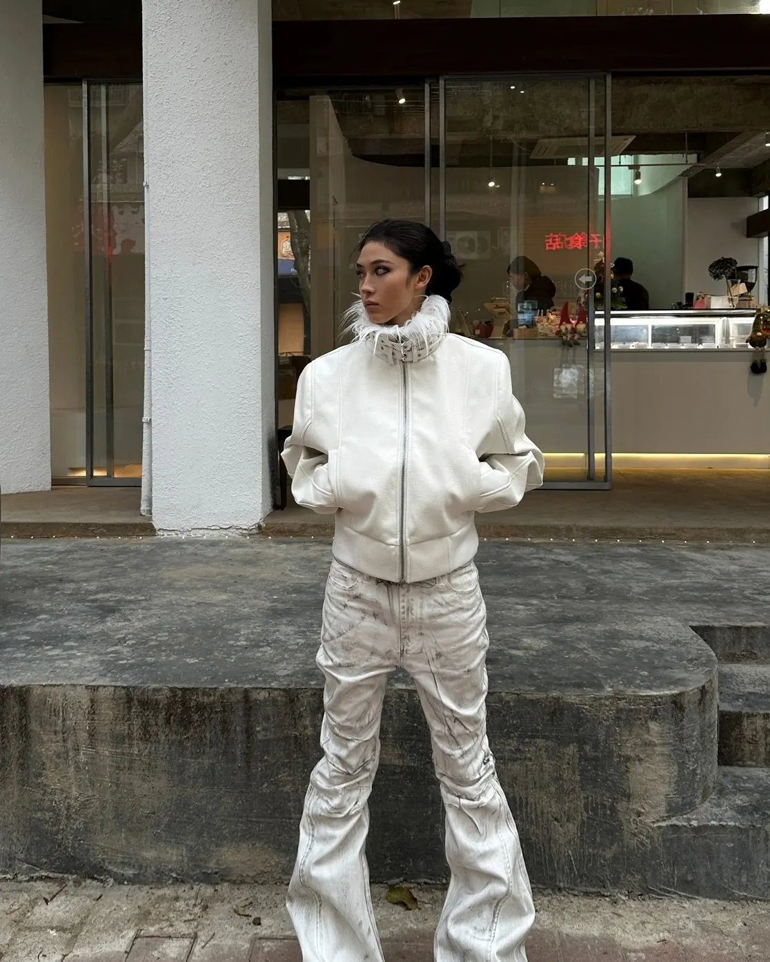Cold season, hotter armor. White Devil Fur Collar Jacket — cut like a warning, worn like a weapon. Pre-Black Friday is live — and shipping flies. $20 off $150+ | $40 off $250+ Step into the storm at psylos1.com REBEL WAVE | White Devil Fur Collar Leather Jacket #REBELWAVE #psylos1 #blackfridaydeal #streetavantgarde #futureaesthetic (5/6)
