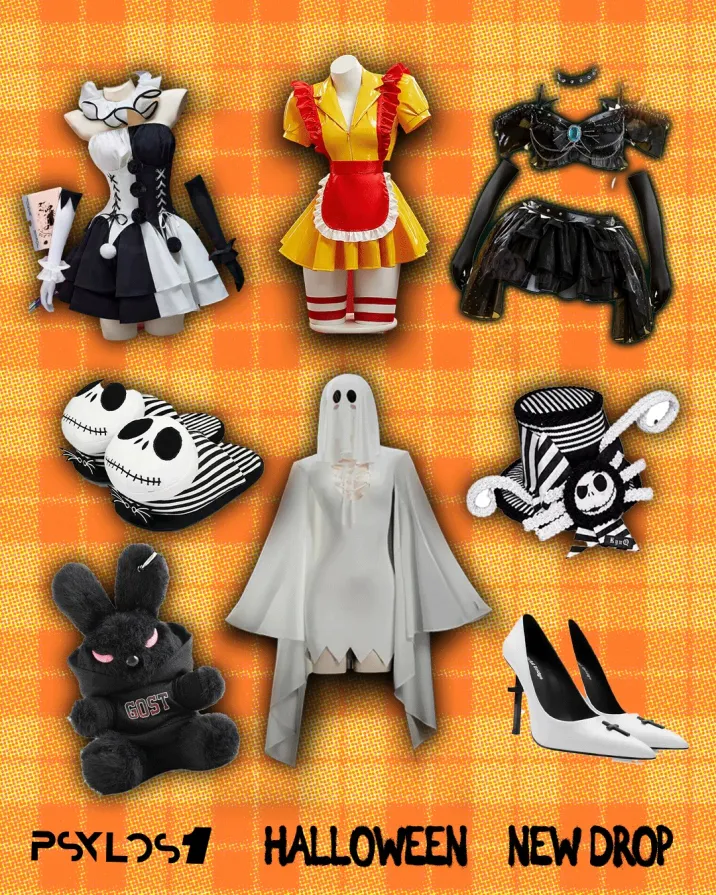 No tricks. Just new looks. 🎃 Costumes, but make it PSYLOS1. Your Halloween alter ego starts here. 🕷️🩸 Shop the new drop at psylos1.com Link in bio🔗 #halloweencostume #halloweeen2026 #psylos1 (2/5)